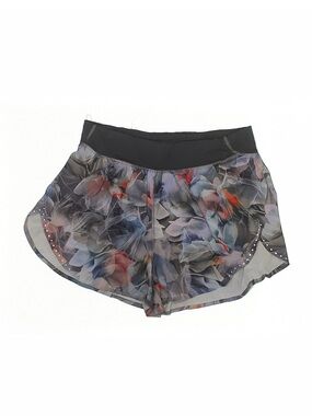 lululemon athletica Multicolor Floral Mesh Athletic Shorts with Black Waistband